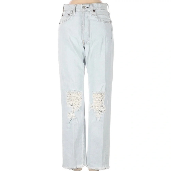 Rag and Bone size 23 distressed super light wash jeans in excellent condition - Picture 2 of 8